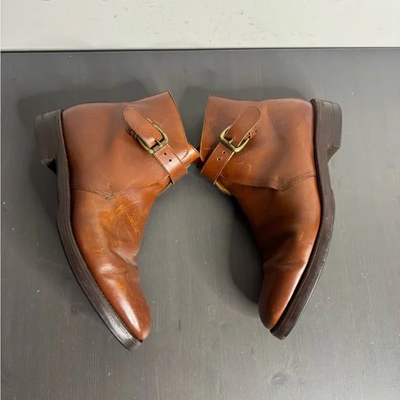 Polo Ralph Lauren Ankle Boots Men’s size 10D Brown Leather - Picture 3 of 9